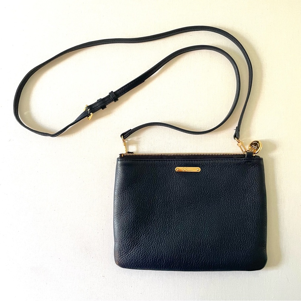 Gigi New York Leather Crossbody Handbag Clutch Gold Hardware